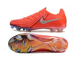 Nike Phantom Luna Elite FG Low Soccer Cleats Red Silver For Men And Women 