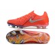 Nike Phantom Luna Elite FG Low Soccer Cleats Red Silver For Men And Women