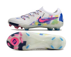 Nike Phantom Luna Elite FG Low Soccer Cleats White Purple Blue For Men And Women 