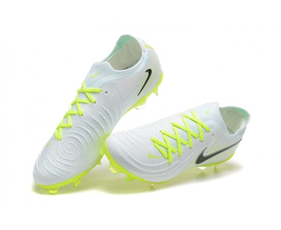 Nike Phantom Luna Elite FG Low White Black Green Soccer Cleats For Men