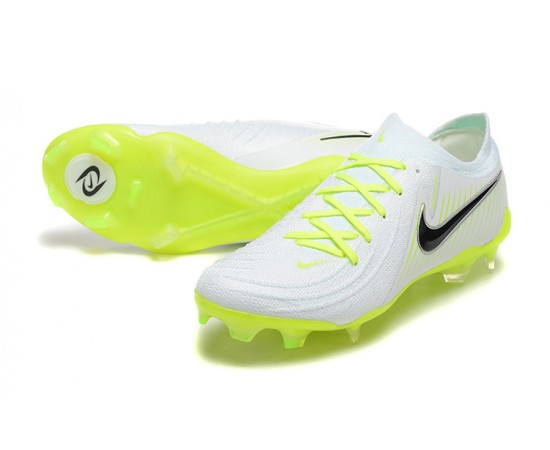 Nike Phantom Luna Elite FG Low White Black Green Soccer Cleats For Men