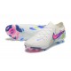 Nike Phantom Luna Elite FG Low White Blue Pink Soccer Cleats For Men