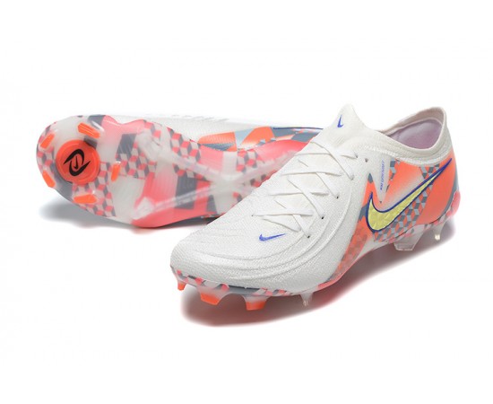 Nike Phantom Luna Elite FG Low White Orange Yellow Soccer Cleats For Men