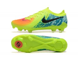 Nike Phantom Luna Elite FG Low Yellow Black Blue Soccer Cleats For Men 