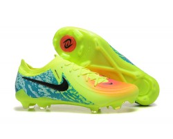 Nike Phantom Luna Elite FG Low Yellow Black Blue Soccer Cleats For Men 