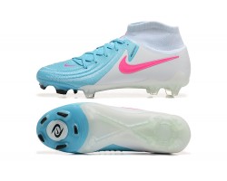 Nike Phantom Luna Elite FG Ltblue Beige Pink High Soccer Cleats For Men