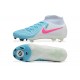 Nike Phantom Luna Elite FG Ltblue Beige Pink High Soccer Cleats For Men