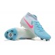 Nike Phantom Luna Elite FG Ltblue Beige Pink High Soccer Cleats For Men