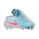 Nike Phantom Luna Elite FG Ltblue Beige Pink High Soccer Cleats For Men