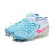 Nike Phantom Luna Elite FG Ltblue Beige Pink High Soccer Cleats For Men