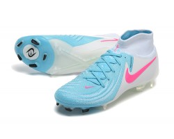 Nike Phantom Luna Elite FG Ltblue Beige Pink High Soccer Cleats For Men