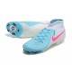 Nike Phantom Luna Elite FG Ltblue Beige Pink High Soccer Cleats For Men