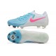 Nike Phantom Luna Elite FG Ltblue Beige Pink Low Soccer Cleats For Men