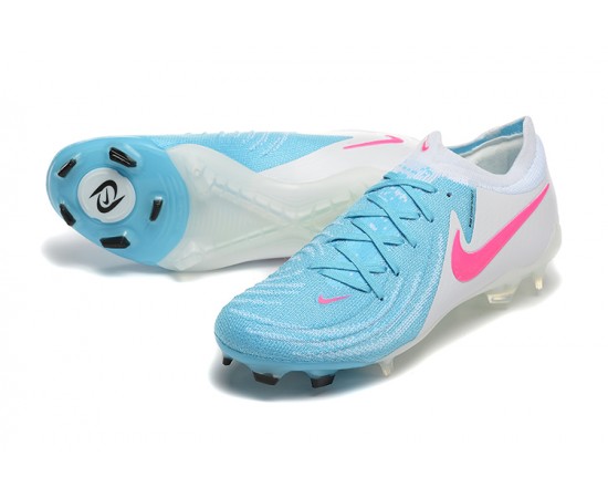 Nike Phantom Luna Elite FG Ltblue Beige Pink Low Soccer Cleats For Men