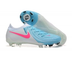 Nike Phantom Luna Elite FG Ltblue Beige Pink Low Soccer Cleats For Men