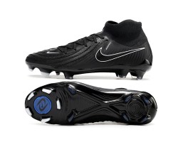 Nike Phantom Luna Elite NU FG All Black And White High Soccer Cleats For Men