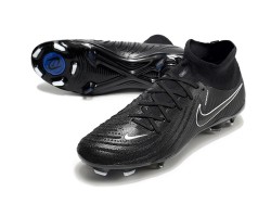 Nike Phantom Luna Elite NU FG All Black And White High Soccer Cleats For Men