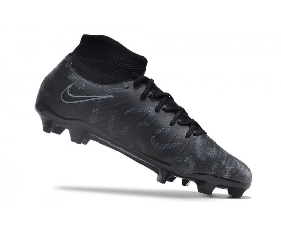 Nike Phantom Luna Elite NU FG All Black High Soccer Cleats For Men