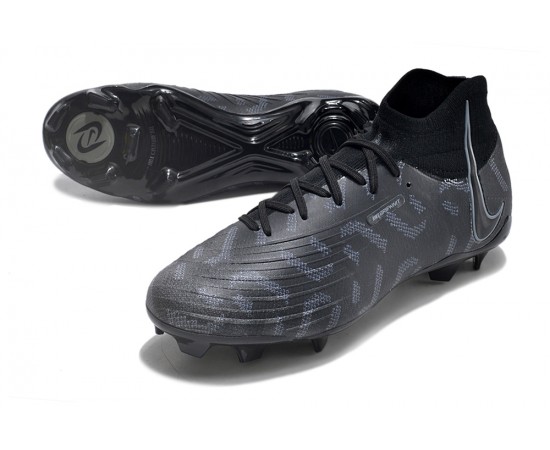 Nike Phantom Luna Elite NU FG All Black High Soccer Cleats For Men