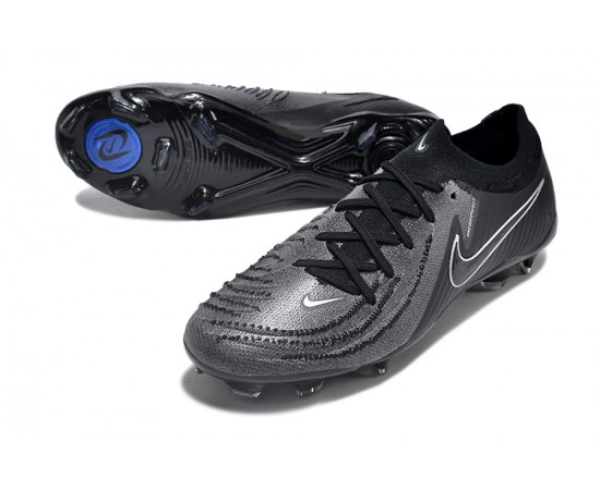 Nike Phantom Luna Elite NU FG All Black White Low Soccer Cleats For Men