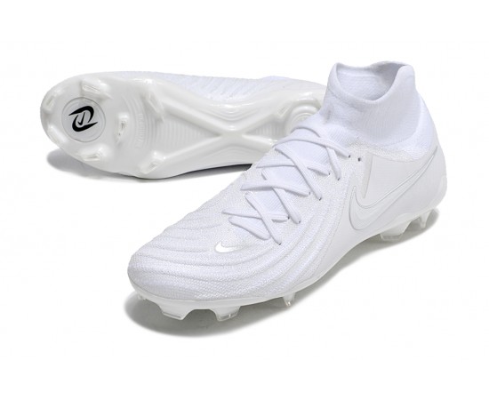 Nike Phantom Luna Elite NU FG All White High Soccer Cleats For Men