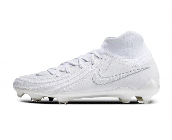 Nike Phantom Luna Elite NU FG All White High Soccer Cleats For Men