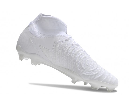 Nike Phantom Luna Elite NU FG All White High Soccer Cleats For Men