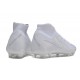 Nike Phantom Luna Elite NU FG All White High Soccer Cleats For Men