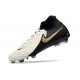 Nike Phantom Luna Elite NU FG Beige Black Gold High Soccer Cleats For Men