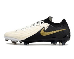 Nike Phantom Luna Elite NU FG Beige Gold Black Low Soccer Cleats For Men