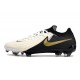 Nike Phantom Luna Elite NU FG Beige Gold Black Low Soccer Cleats For Men