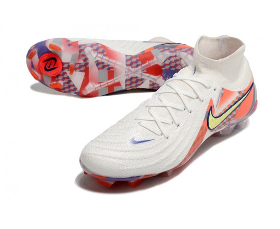 Nike Phantom Luna Elite NU FG Beige Yellow Orange High Soccer Cleats For Men