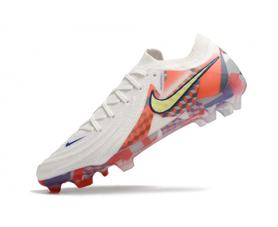 Nike Phantom Luna Elite NU FG Beige Yellow Orange Low Soccer Cleats For Men