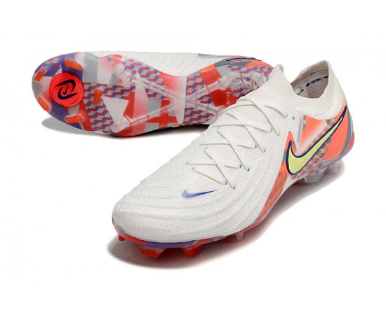 Nike Phantom Luna Elite NU FG Beige Yellow Orange Low Soccer Cleats For Men