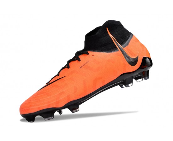 Nike Phantom Luna Elite NU FG Black Orange High Soccer Cleats For Men