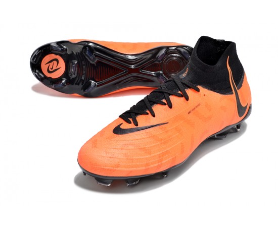 Nike Phantom Luna Elite NU FG Black Orange High Soccer Cleats For Men