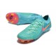 Nike Phantom Luna Elite NU FG Green Ltblue Pink Low Soccer Cleats For Men