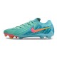 Nike Phantom Luna Elite NU FG Green Ltblue Pink Low Soccer Cleats For Men