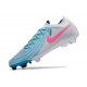 Nike Phantom Luna Elite NU FG Grey Ltblue Pink Low Soccer Cleats For Men