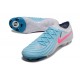 Nike Phantom Luna Elite NU FG Grey Ltblue Pink Low Soccer Cleats For Men