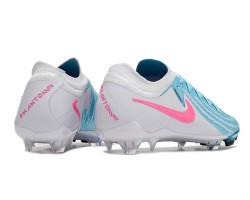 Nike Phantom Luna Elite NU FG Grey Ltblue Pink Low Soccer Cleats For Men