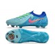 Nike Phantom Luna Elite NU FG Ltblue Blue Pink Low Soccer Cleats For Men