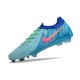 Nike Phantom Luna Elite NU FG Ltblue Blue Pink Low Soccer Cleats For Men