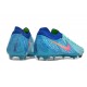 Nike Phantom Luna Elite NU FG Ltblue Blue Pink Low Soccer Cleats For Men