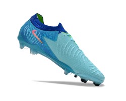 Nike Phantom Luna Elite NU FG Ltblue Blue Pink Low Soccer Cleats For Men