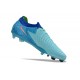 Nike Phantom Luna Elite NU FG Ltblue Blue Pink Low Soccer Cleats For Men