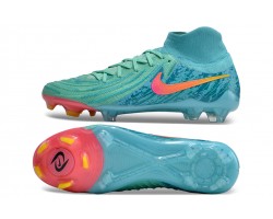 Nike Phantom Luna Elite NU FG Ltblue Peach High Soccer Cleats For Men