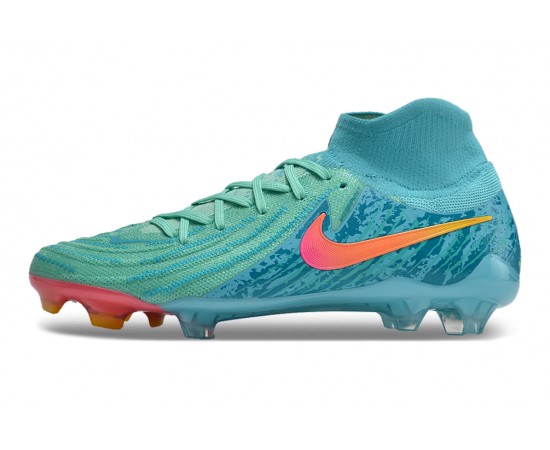 Nike Phantom Luna Elite NU FG Ltblue Peach High Soccer Cleats For Men