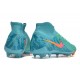 Nike Phantom Luna Elite NU FG Ltblue Peach High Soccer Cleats For Men