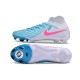 Nike Phantom Luna Elite NU FG Ltblue Pink Grey High Soccer Cleats For Men